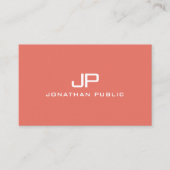 Trending Monogram Modern Elegant Colors Sjabloon Visitekaartje (Voorkant)