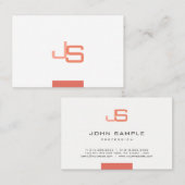 Trending Monogram Modern Elegant Sjabloon Visitekaartje (Voorkant / Achterkant)