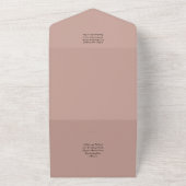 Trending MOSS BLUSH WEDDING Sage Dusty Pink All In One Uitnodiging (Buitenkant)