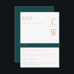 Trending Peacock TURQUOISE Green Gold Wedding RSVP<br><div class="desc">⭐ Design par LeahG®. Félicitations à votre fiançailles. 📌 NIP cette conception à votre tableau de bord mariage sur Pinterest et profiter de votre voyage de planification mariage. 🥰 Vos amis et votre famille aimeront cet objet de mariage moderne et minimaliste, simple et élégant. Cela fait partie d'une collection de...</div>