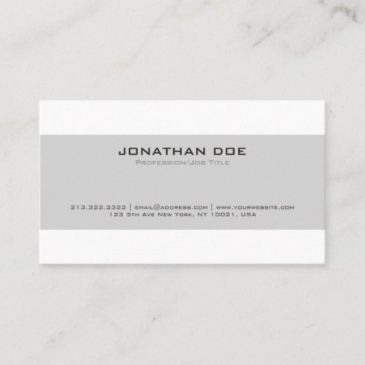 Trending Professional modern Stijlvol White Visitekaartje (Voorkant)