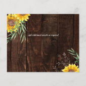 Trending Rustic Wedding Save Date Sunflower Flyer (Achterkant)