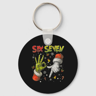 Trending Six Seven Meme Kerstmis 67 Xmas Mannen Vr Sleutelhanger