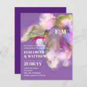 Trending Technicolor Watercolor Trouw Uitnodiginge (Voorkant / Achterkant)