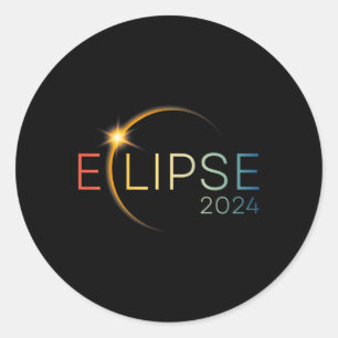 Trending Totaal Zonne April 8 2024 Zon Verduisteri Ronde Sticker