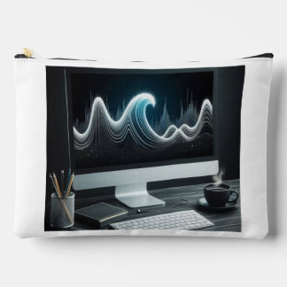 Trending Wave Inside PC-monitor met kopje thee Etui