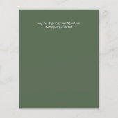 Trending Weddenschap Colors Green Sage Olive BUDGE (Achterkant)