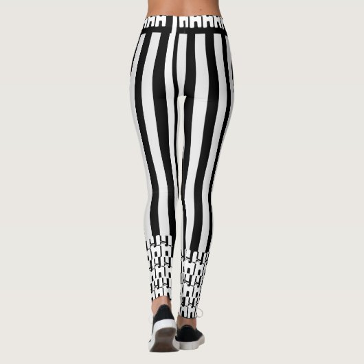 Trending Zebra Chic Monochrome Leggings (Dos)