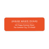 Trendkleur - Flame Red Return-adreslabels Etiket (Voorkant)