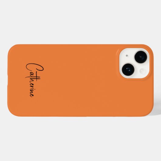 Trendkleur Fresh Tangerine Minimalist Case-Mate iPhone Case (Achterkant (horizontaal))