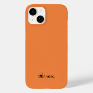 Trendkleur Fresh Tangerine Minimalist Case-Mate iPhone 14 Hoesje