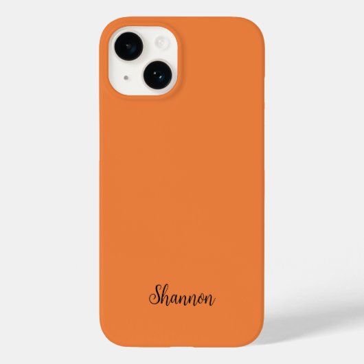 Trendkleur Fresh Tangerine Minimalist Case-Mate iPhone Case (Achterkant)