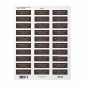 Trendkleur - Koffie Bruin Retouradres Labels (Full Sheet)