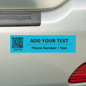 Trendkleur Levendige Cyaan QR-Code Bumpersticker (Op auto)