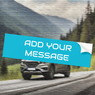 Trendkleur Levendige cyaan vetgedrukte tekst Bumpe Bumpersticker