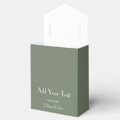 Trendkleur - Muted Greenish Grey Favor Box Bedankdoosjes (Geopend)