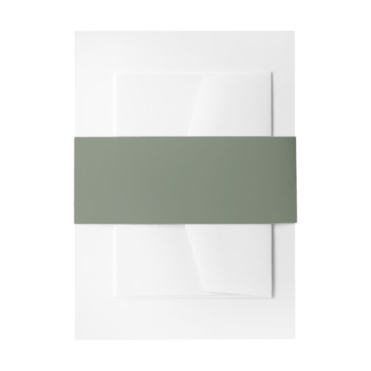 Trendkleur Muted Greenish Grey Uitnodigingen Wikkel (Voorkant Voorbeeld)