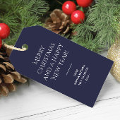 Trendkleur Navy Blue Minimalist Cadeaulabel