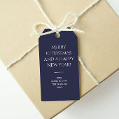 Trendkleur Navy Blue Minimalist Cadeaulabel