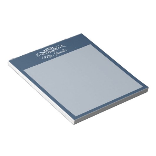 Trendkleur Serious Blue Classic Notitieblok (Schuin)