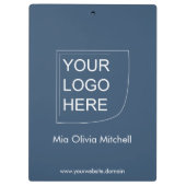 Trendkleur Serious Blue - Zakelijk klembord (Achterkant)