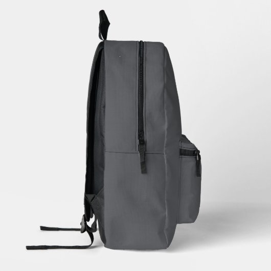 Trendkleur - Slate Grey Monogram Gedrukte Rugzak (Links)