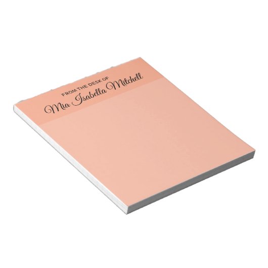 Trendkleur - Soft Peach Classic Notitieblok (Schuin)