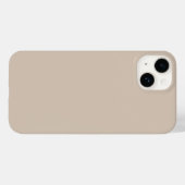 Trendkleur Soft Taupe minimalistisch Case-Mate iPhone Case (Achterkant (horizontaal))