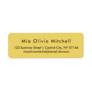 Trendkleur Soft Yellow Moderne Adresetiketten Etiket