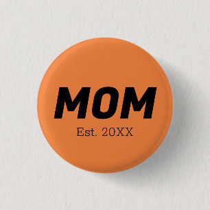 Trendkleur - Verse Tangerine Moeder Button