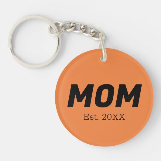 Trendkleur - Verse Tangerine Sleutelhanger (Voorkant)