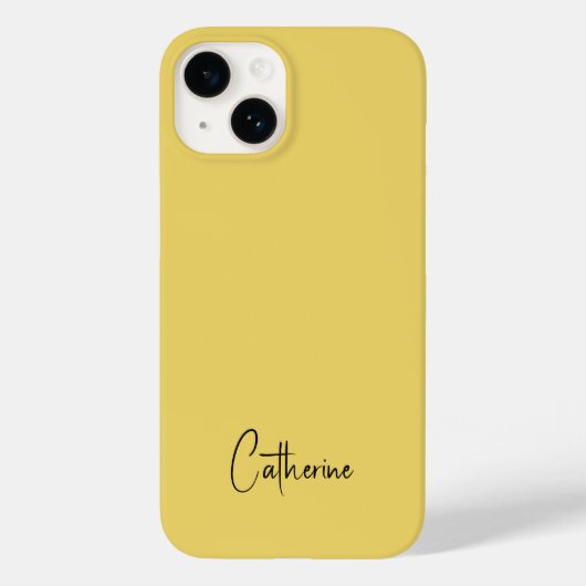 Trendkleur Zacht Geel Minimalist Case-Mate iPhone Case (Achterkant)