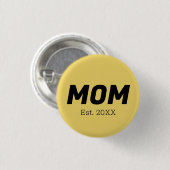 Trendkleur - Zacht Geel Moeder Button (Voorkant /achterkant)