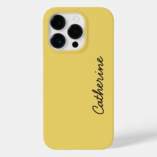 Trendkleur Zacht Geel Naam Case-Mate iPhone Case (Achterkant)