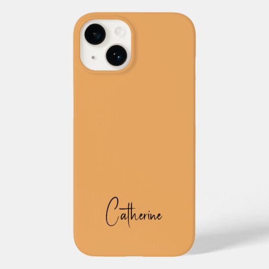 Trendkleur zacht Sinaasappel minimalistisch Case-Mate iPhone Case (Achterkant)