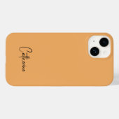 Trendkleur zacht Sinaasappel minimalistisch Case-Mate iPhone Case (Achterkant (horizontaal))