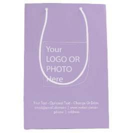 Trendkleur - Zachte Paarse Midden Logo Cadeautas