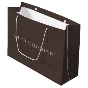 Trendkleuren - Coffee Brown Grote Cadeaubag Groot Cadeauzakje