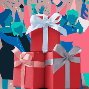 Trendkleuren - Levendige rode kleur - Solid Inpakpapier Vel