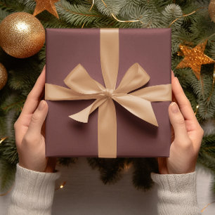 Trendkleuren - Mahonie bruine kleur - Solid Roll Cadeaupapier