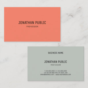 Trendkleuren Modern Eenvoudige Sjabloon Elegant Visitekaartje