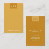 Trendkleuren Modern Monogram Elegante Sjabloon Visitekaartje (Voorkant / Achterkant)