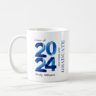Trendy 2024 Afstuderen Gift Blue Koffiemok