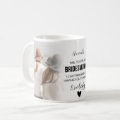 Trendy 2foto's zult u mijn bruidsmeisjes voorstel koffiemok (Voorkant links)