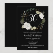 Trendy 30e verjaardagsfeestje Bloemenkrans Goud Kaart (Voorkant / Achterkant)