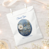 Trendy 3-D Blue Denim Print met kostuum sieraden Bedankzakje (Geknipt)