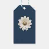 Trendy 3-D Blue Denim Print met kostuum sieraden Cadeaulabel (Achterkant)