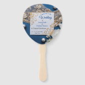 Trendy 3-D Denim Print met Kostuum Sieraden Handwaaier (Voorkant)