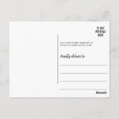 Trendy 3 Foto's zwart-wit moderne scriptnaam Briefkaart (Achterkant)