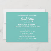 Trendy 3 Photo Collage Graduation Party Invitation (Dos)
